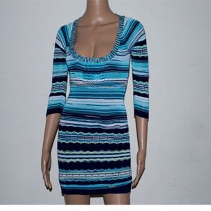 Guess Striped body Con Dress Sz XS